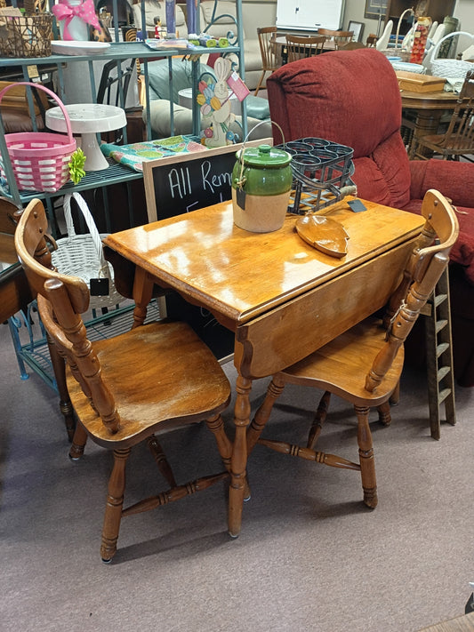 Drop Leaf Table w/ 2 Chairs
