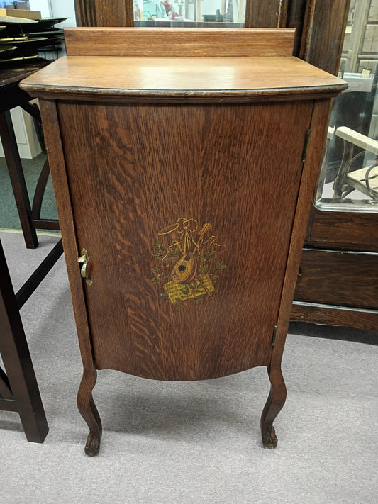 Tiger Oak Music Cabinet