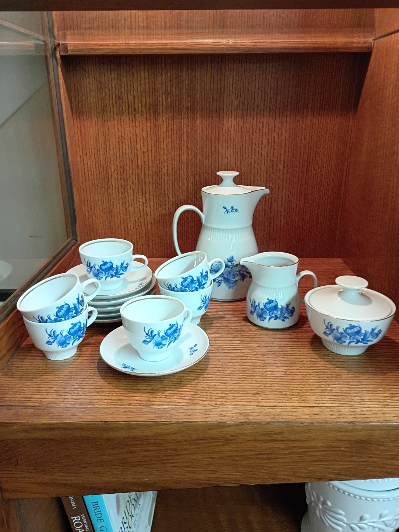German Made, Blue & White Tea Set
