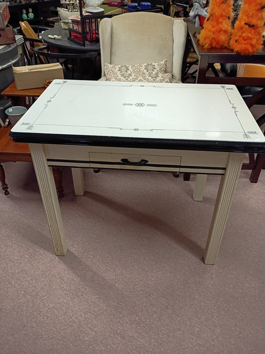 Vintage, Enamel Top Table