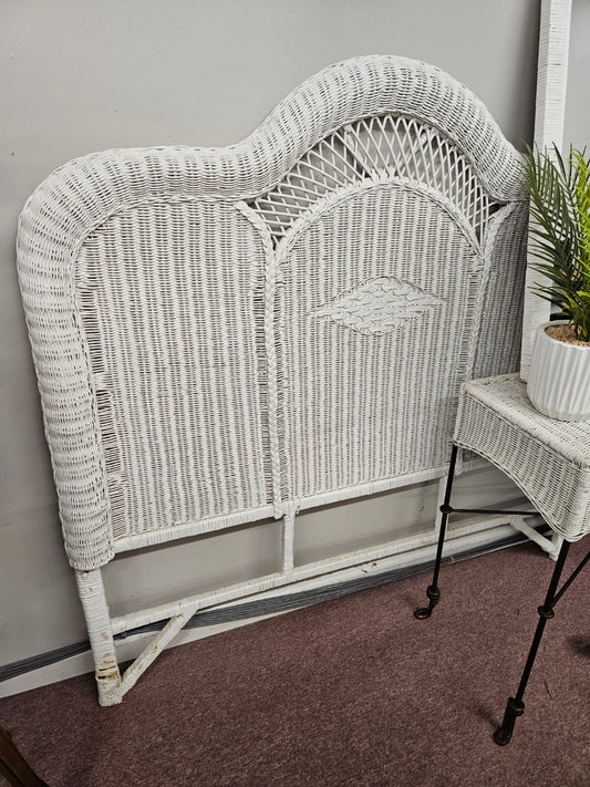 Wicker Headboard w/ Metal Frame