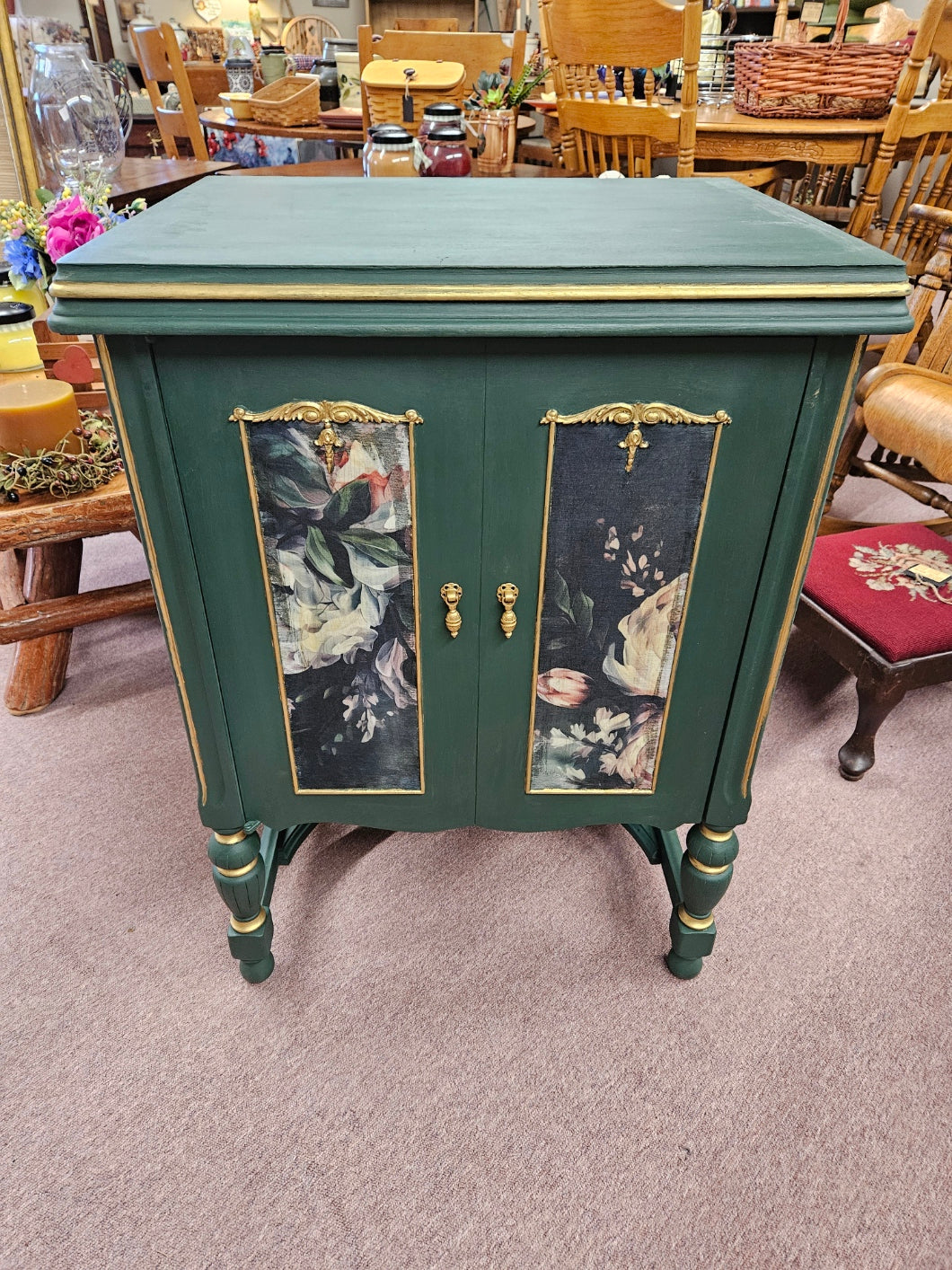 Green Painted Cabinet