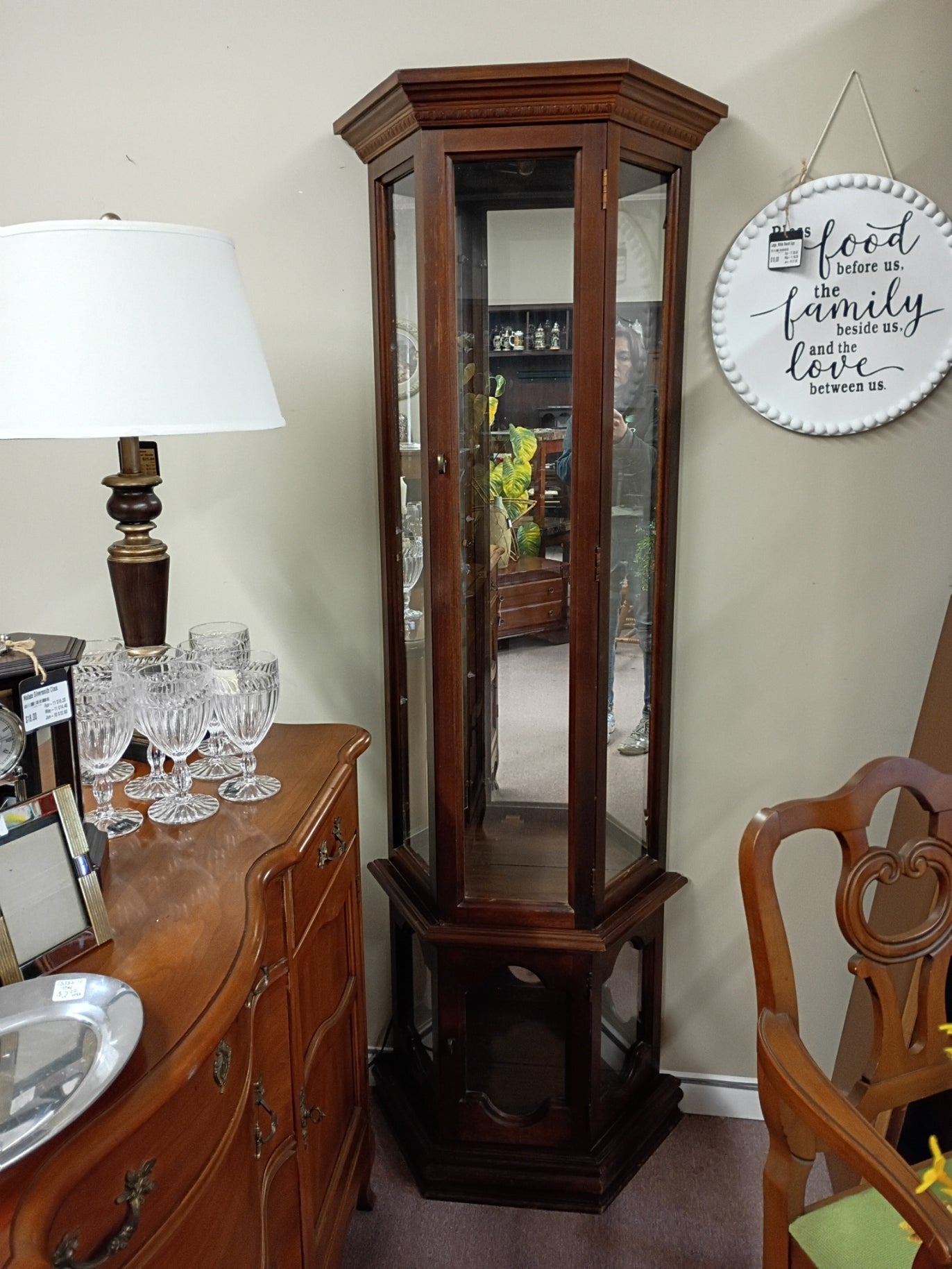 Angled Curio Cabinet