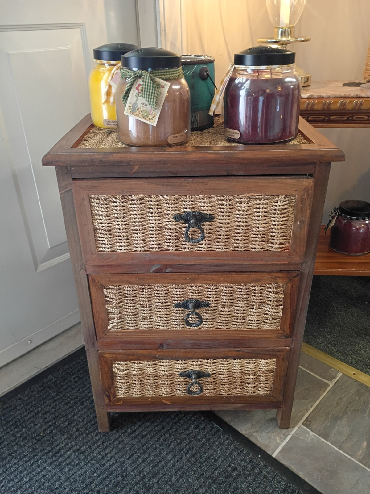 Wicker 3-Drawer Chest