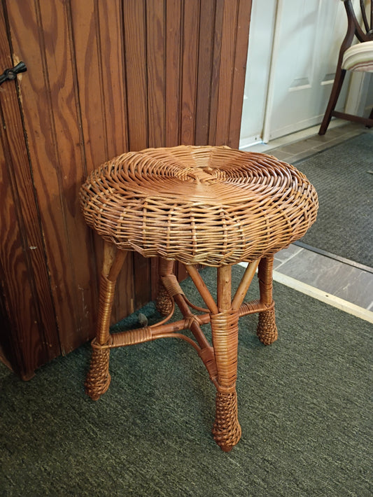 Small Wicker Stool/Plant Stand