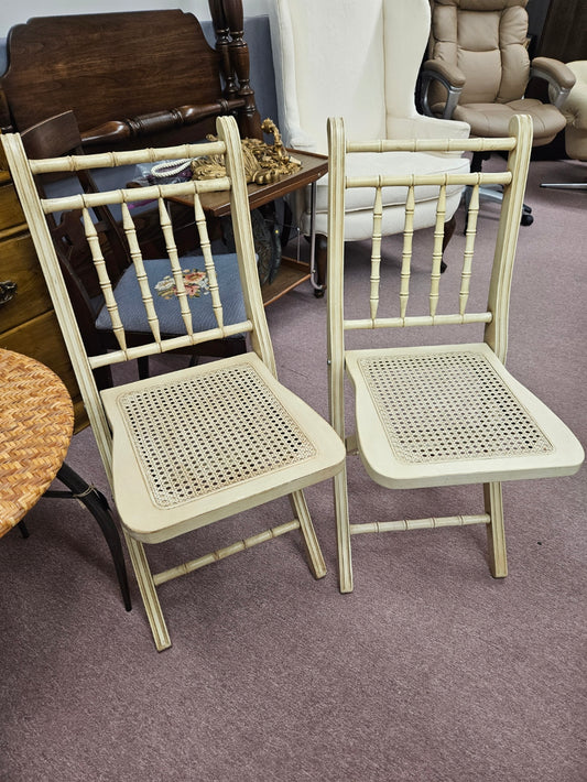 Pair of Wooden Folding Chairs