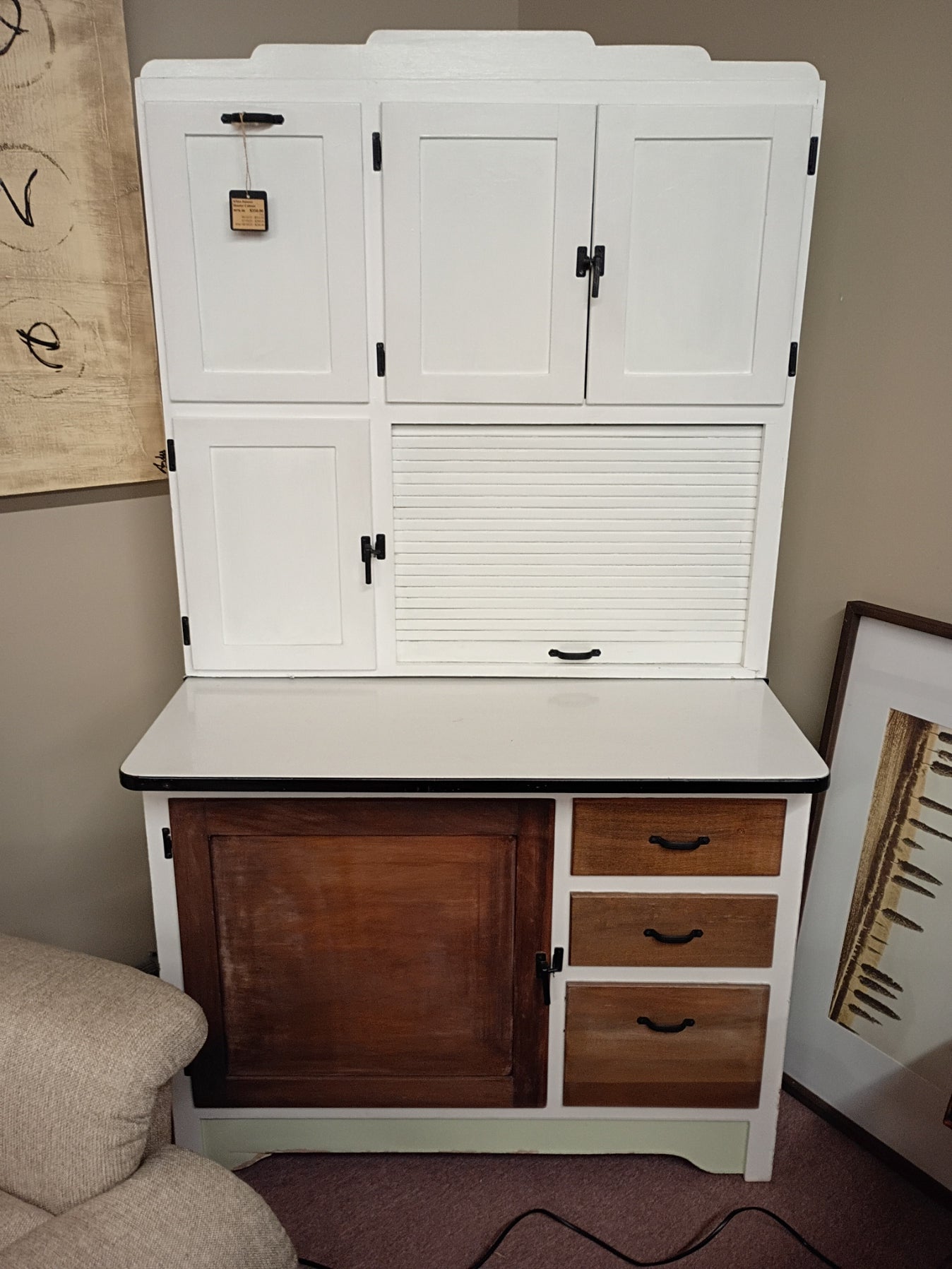 White Hoosier Cabinet
