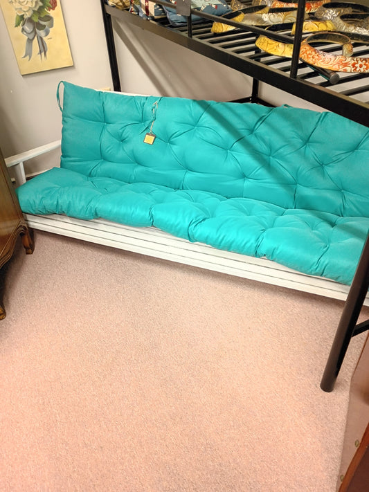 White Painted, Outdoor Swing w/ Cushion