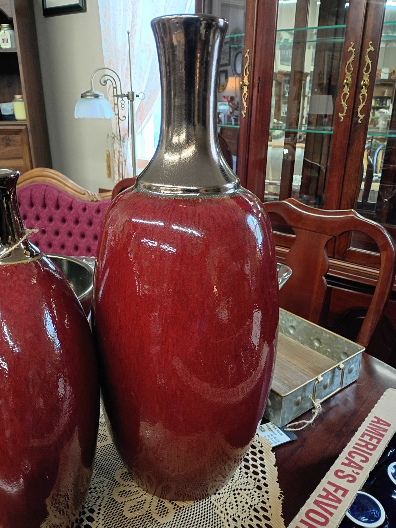 Large Red Vase