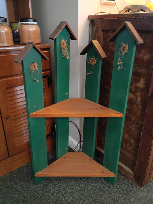 Corner Bird House Shelf