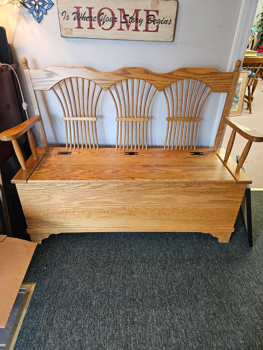 Oak Bench w/ Storage