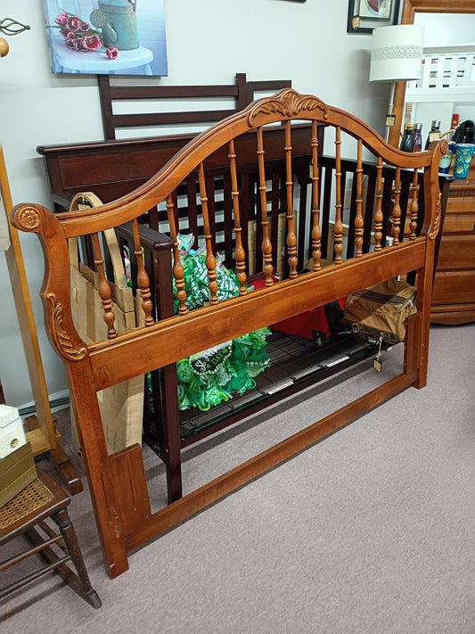 Light Cherry Headboard w/ Metal Frame