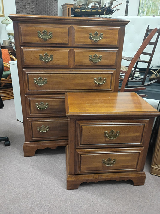 Matching Chest of Drawers and Nightstand