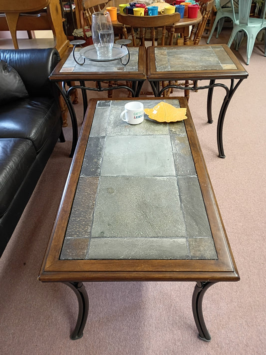Slate Top Coffee and End Table Set