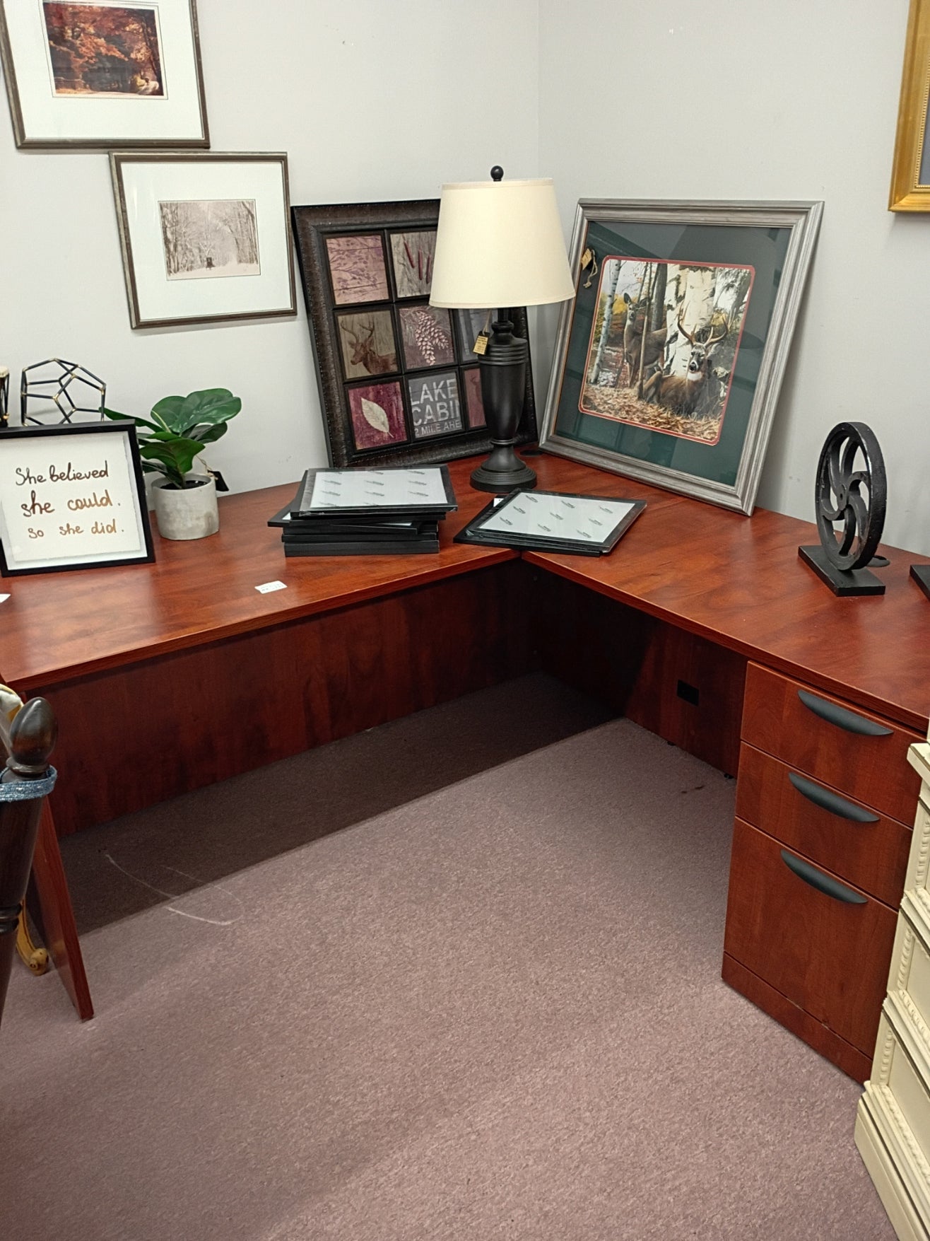 L-Shaped Executive Desk