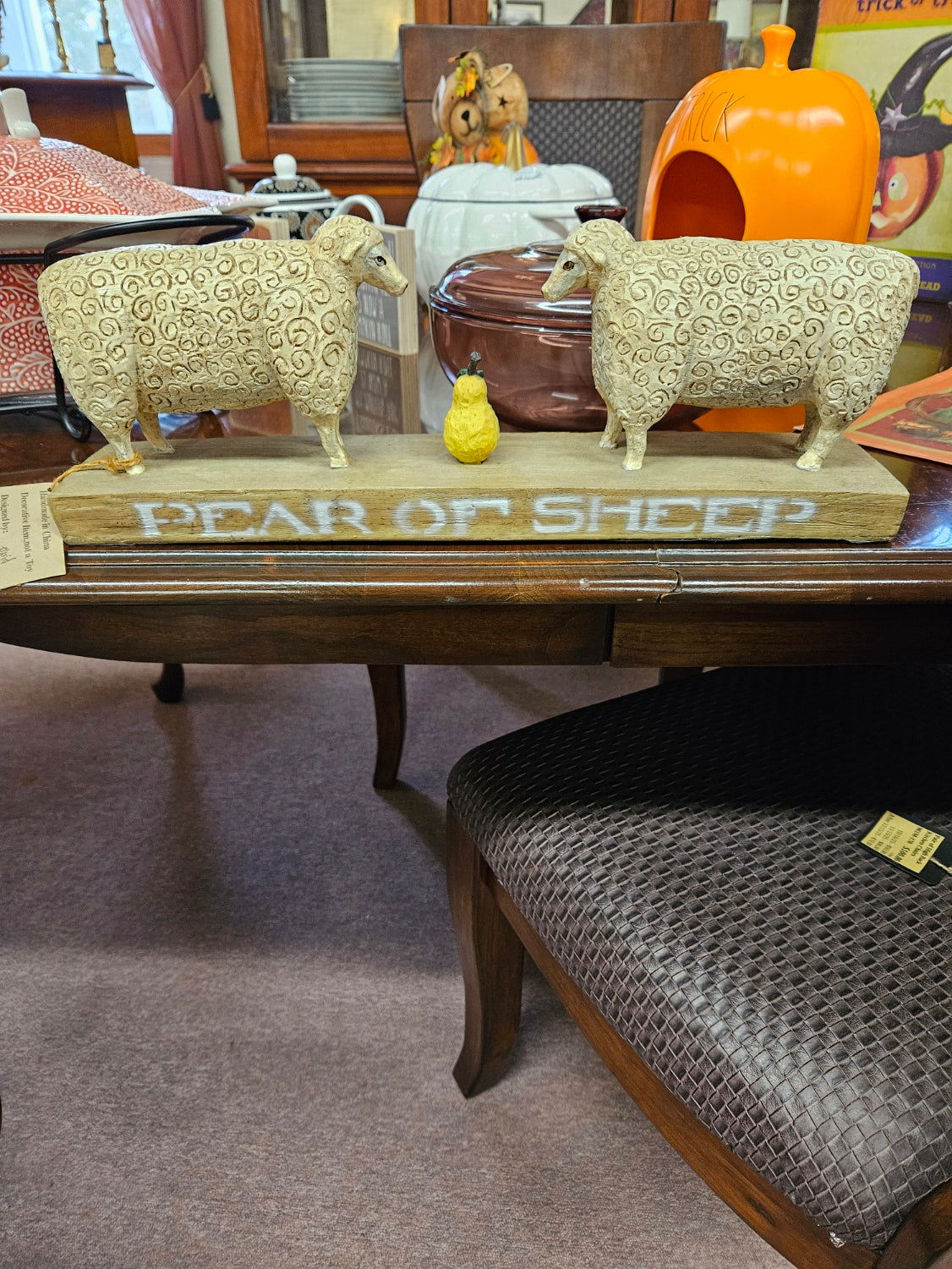 Pear of Sheep Figurine
