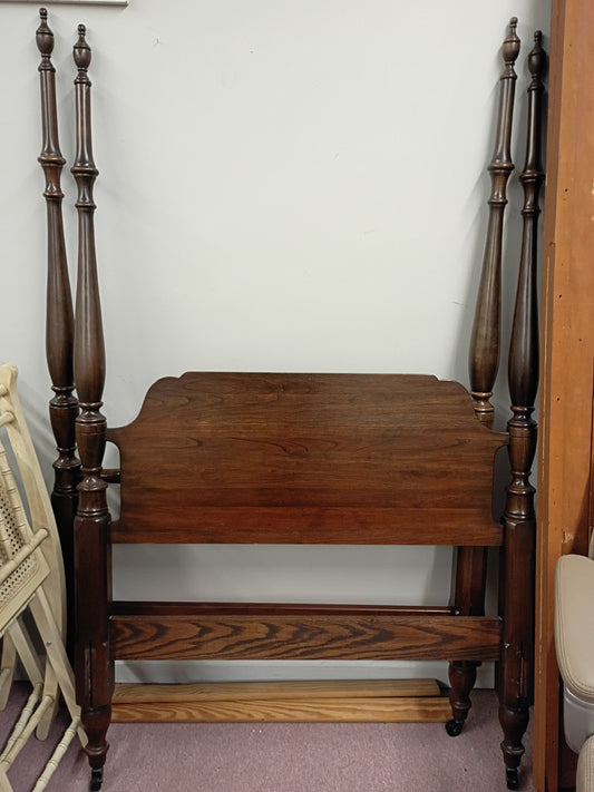 Twin Size, 4-Poster Bed on Casters