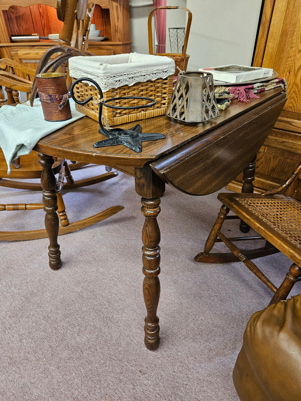 Laminate Drop Leaf Table w/ 2 Leaves