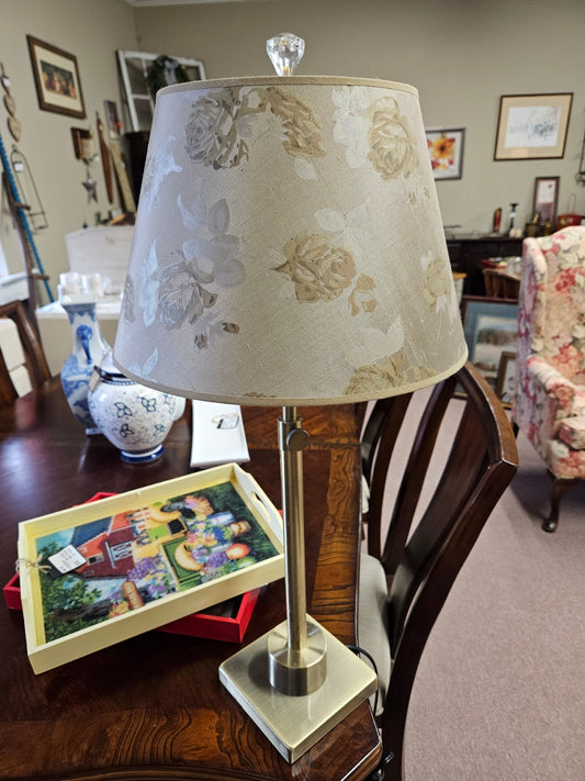 Adjustable Brass Lamp w/ Shade