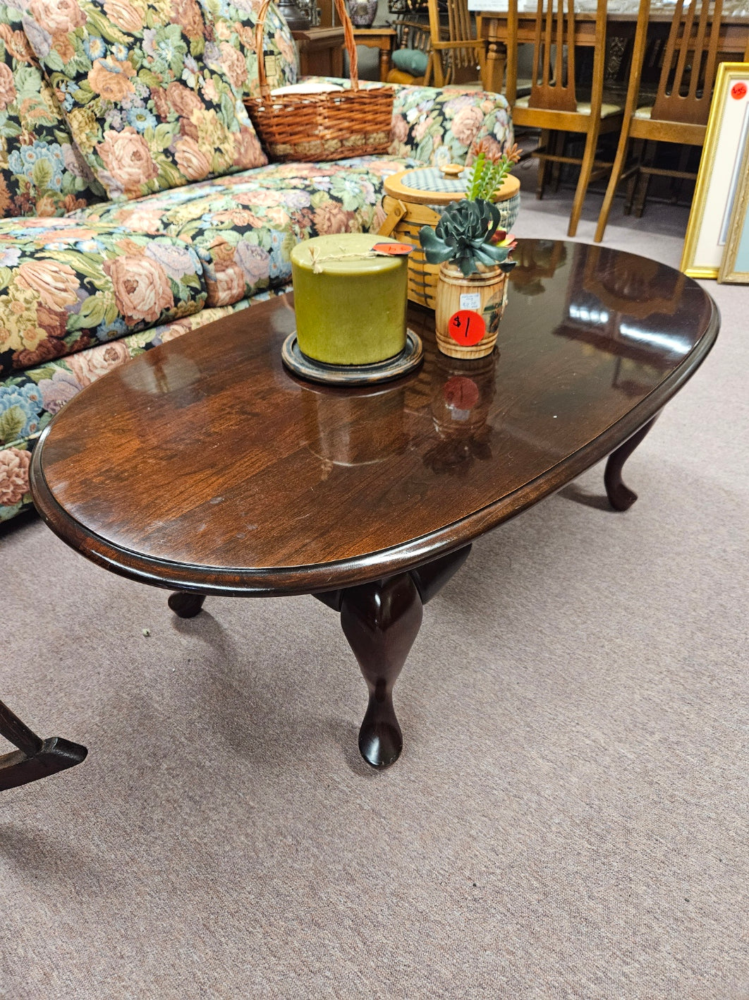 Oval Queen Anne Coffee Table