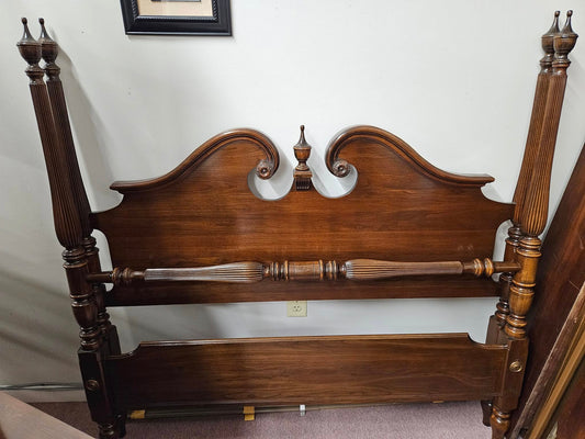 Cherry Full Size Bed w/ Metal Rails