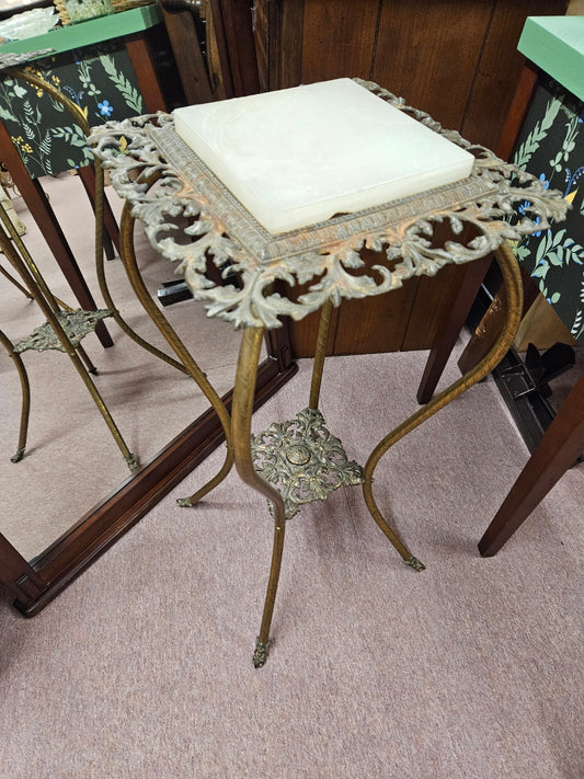 Metal Side Table w/ Marble Insert