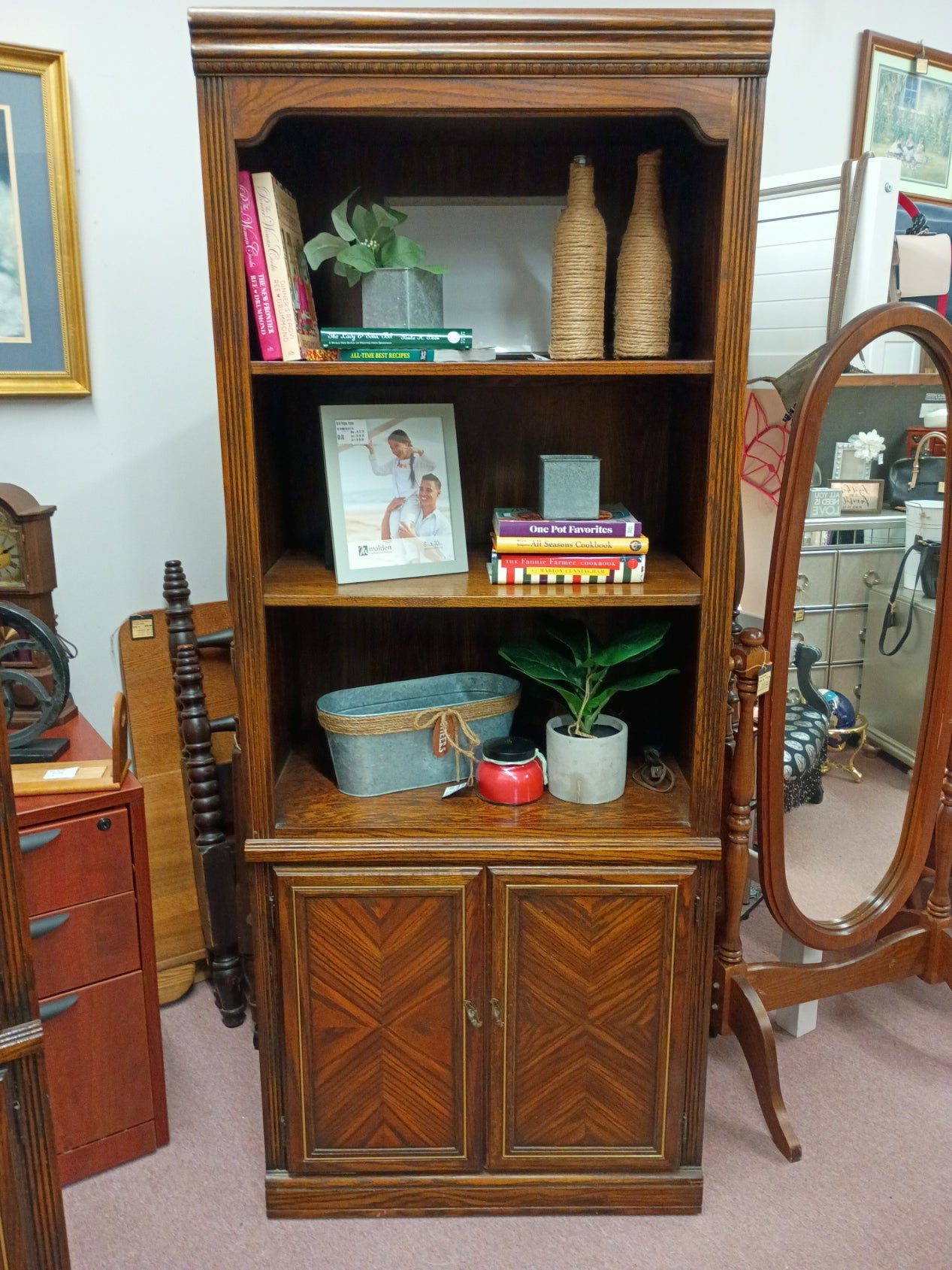 Bookshelf w/ Bottom Storage