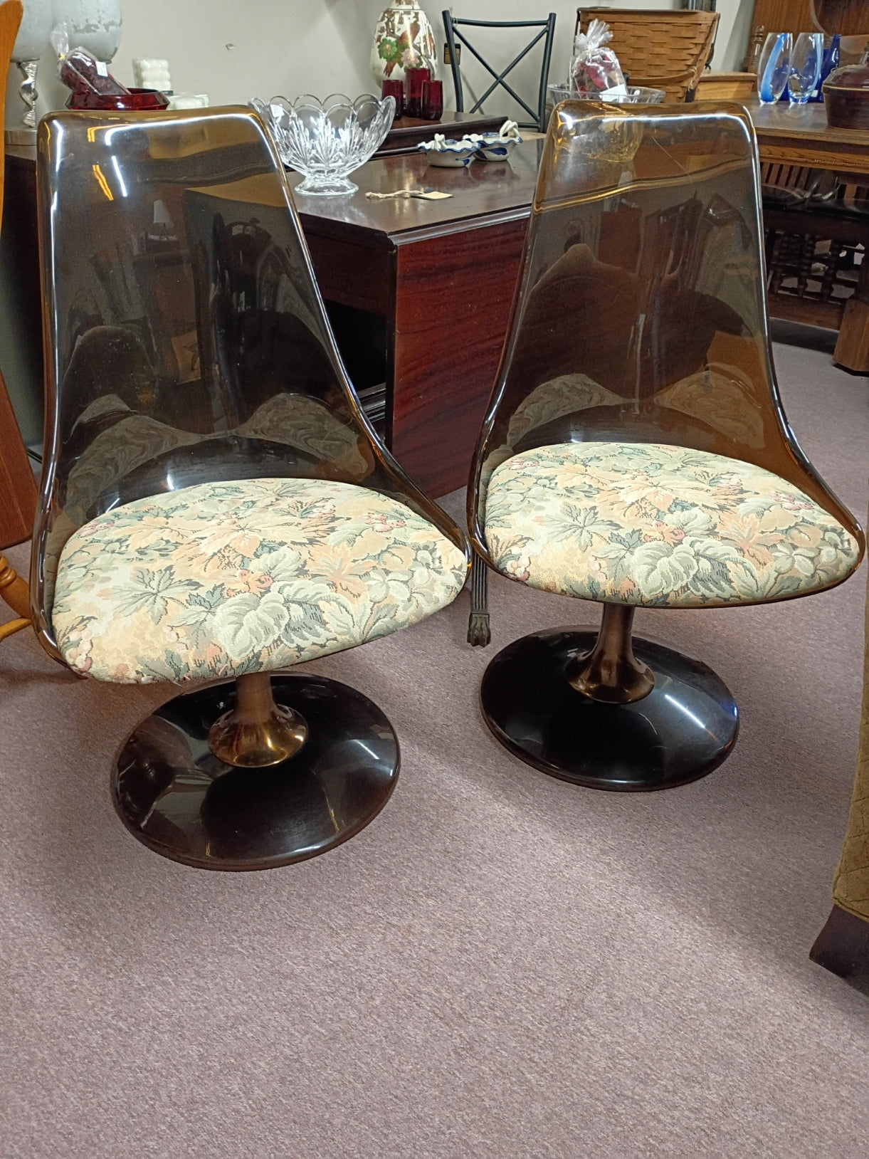 Pair of Mid-Century Modern, Lucite Chairs