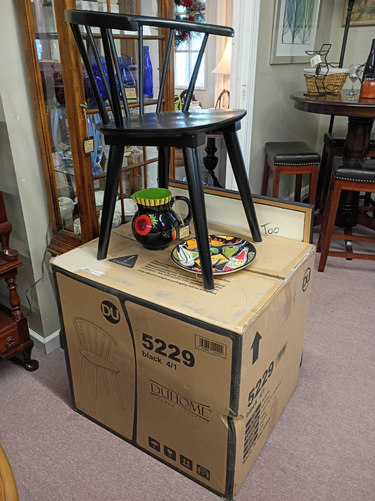 Set of 4 Black Chairs