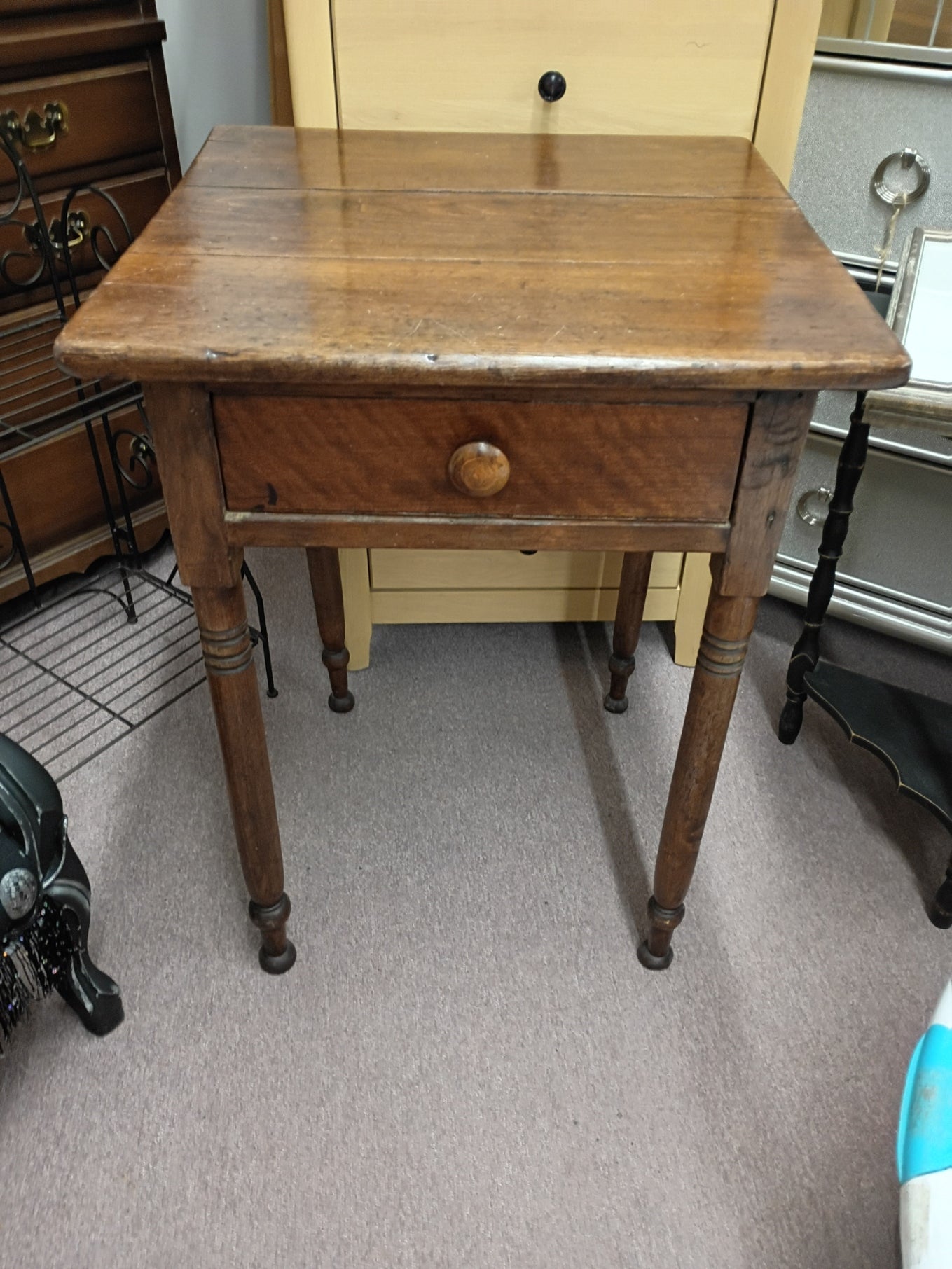 Square, Vintage Side Table – New Leaf Consignment Plus
