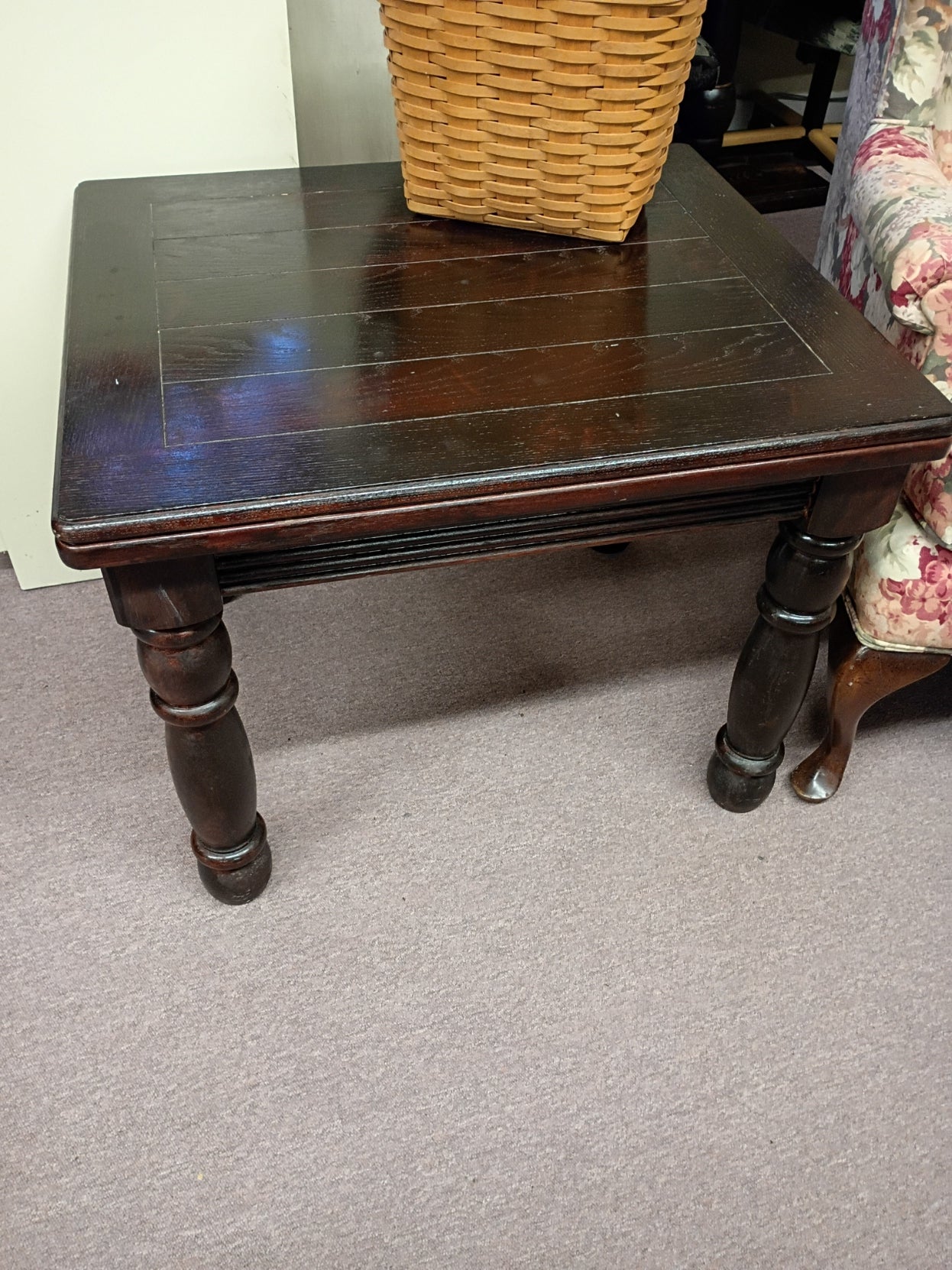 Dark Wood End Table