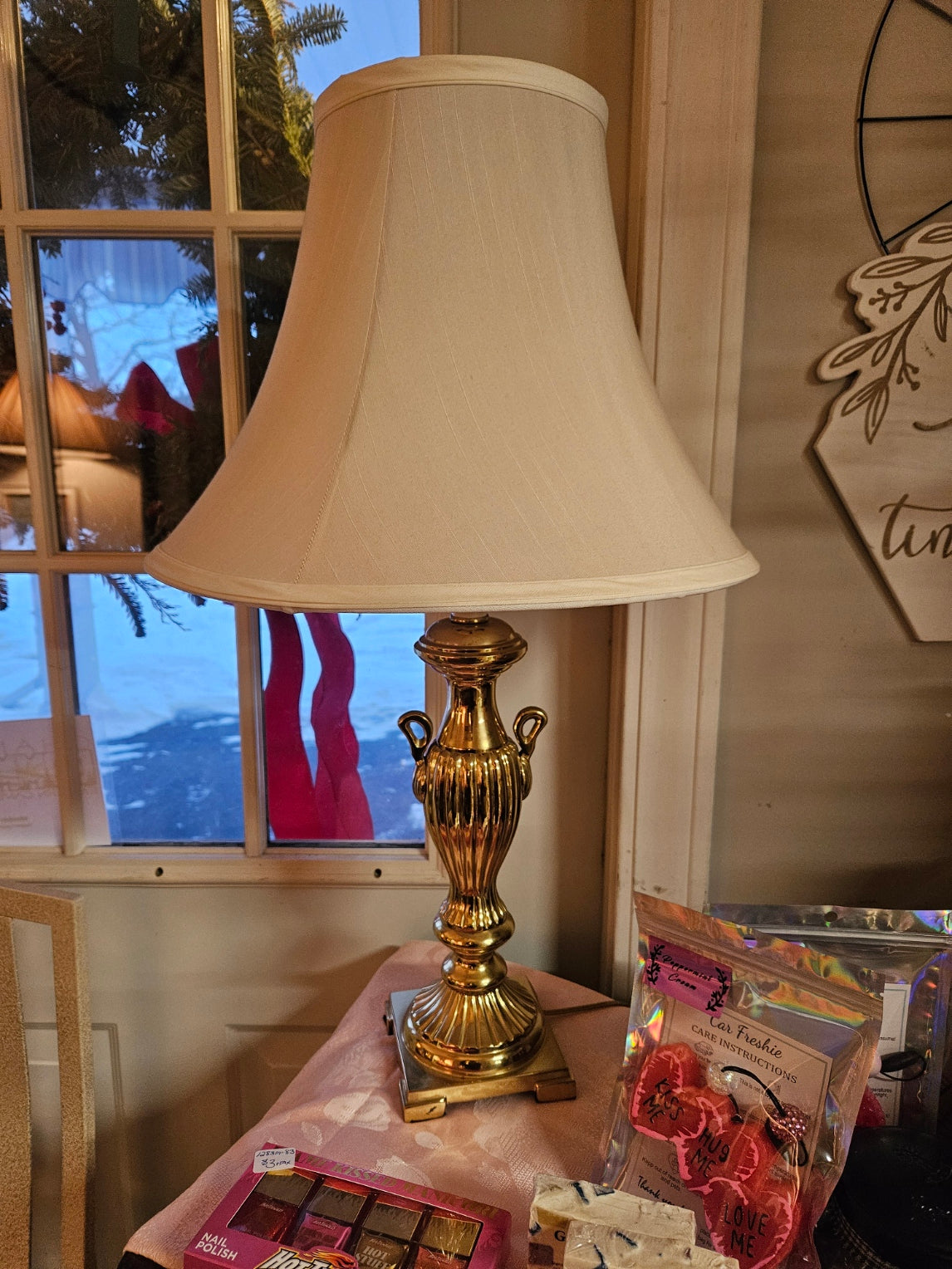 Brass Lamp w/ Shade