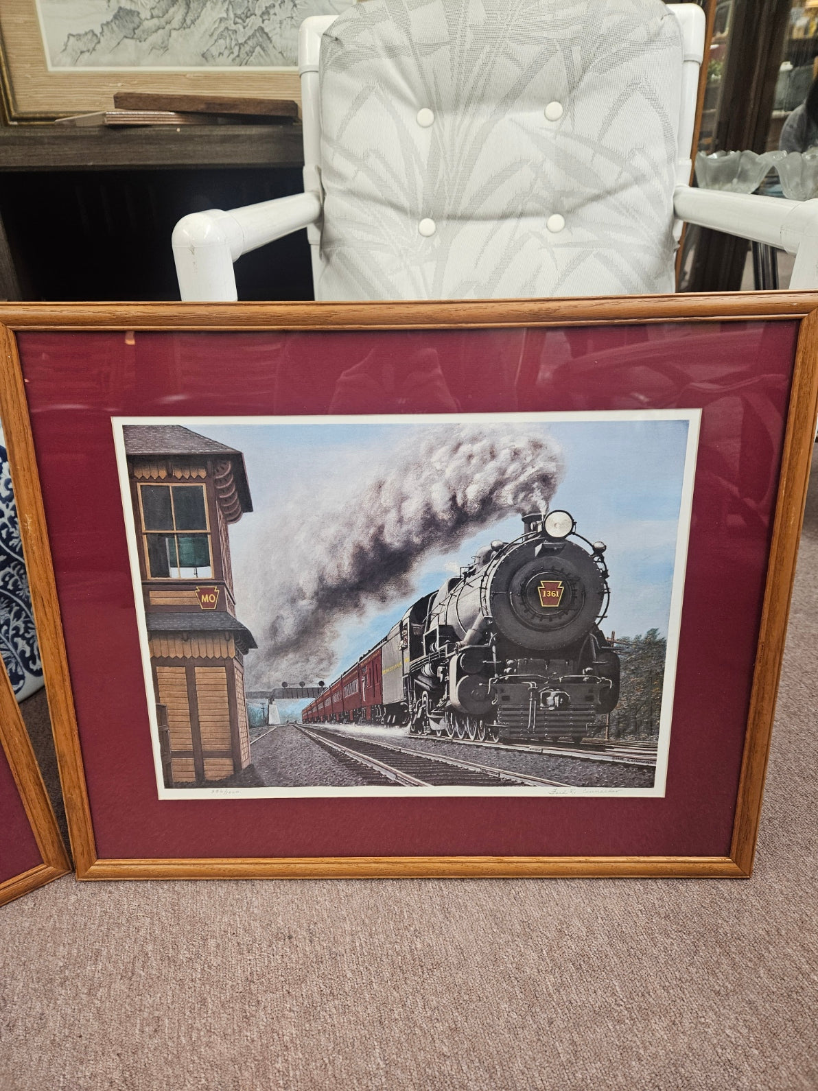 Framed, Signed Train Prints