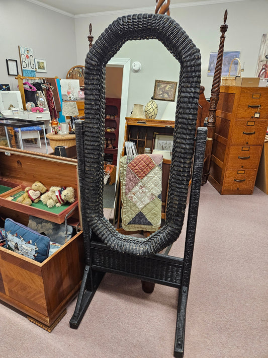 Wicker Chival Mirror