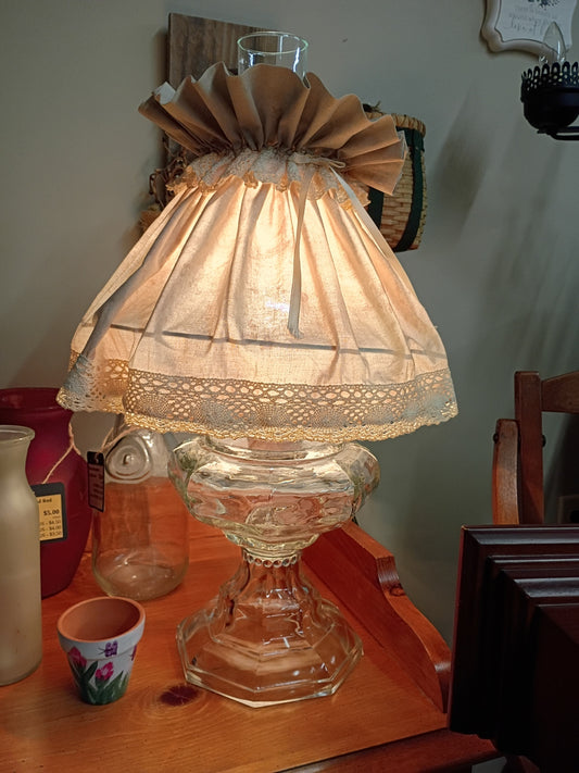 Electric Hurricane Lamp w/ Shade