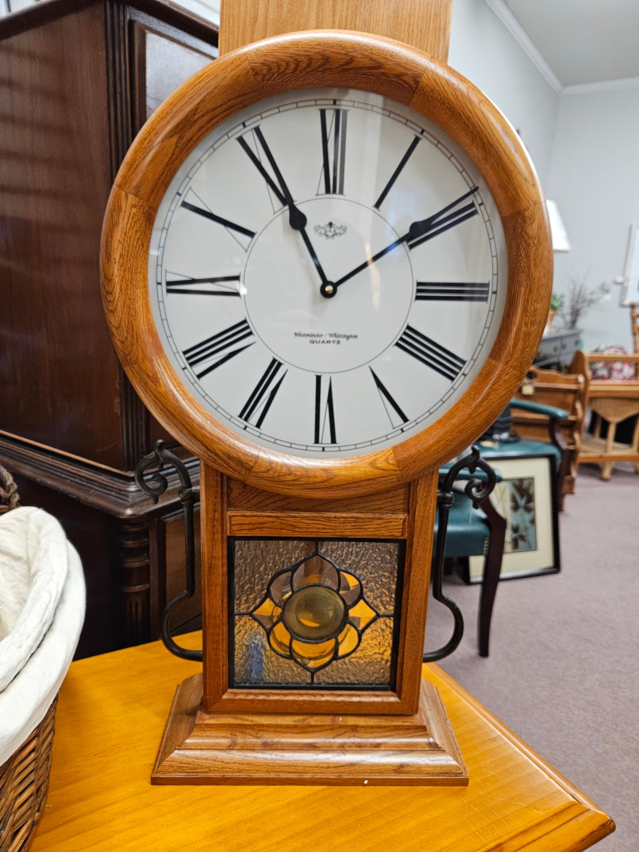 Oak, Freestanding Clock w/ Chimes