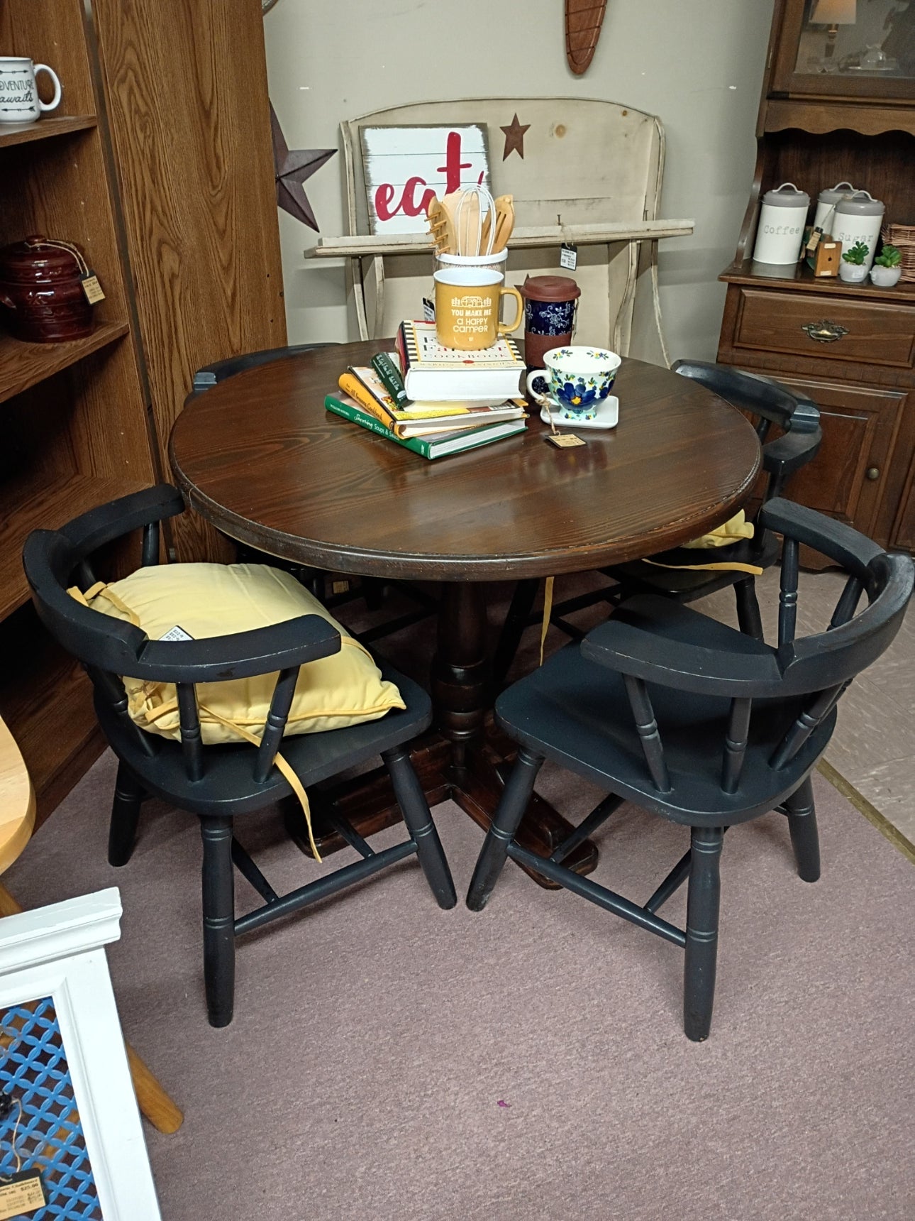 4 Painted Barrel Chairs