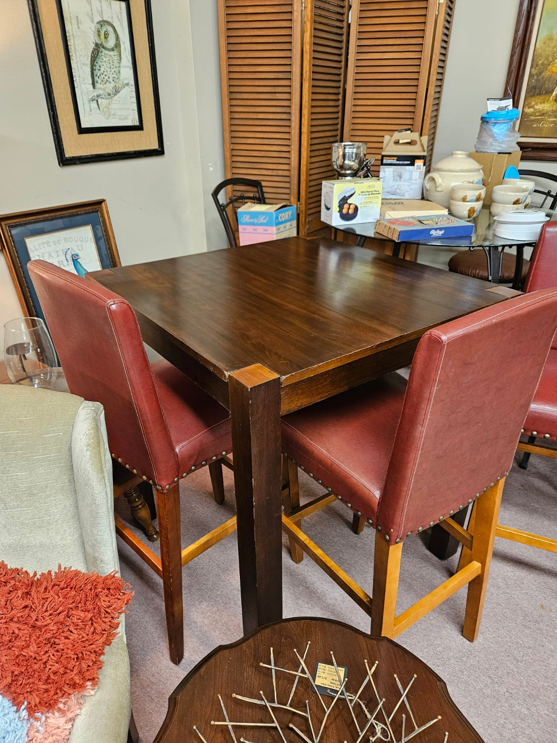 Consignment Table Pub Height Table w/ 3 Chairs – New Leaf Consignment Plus