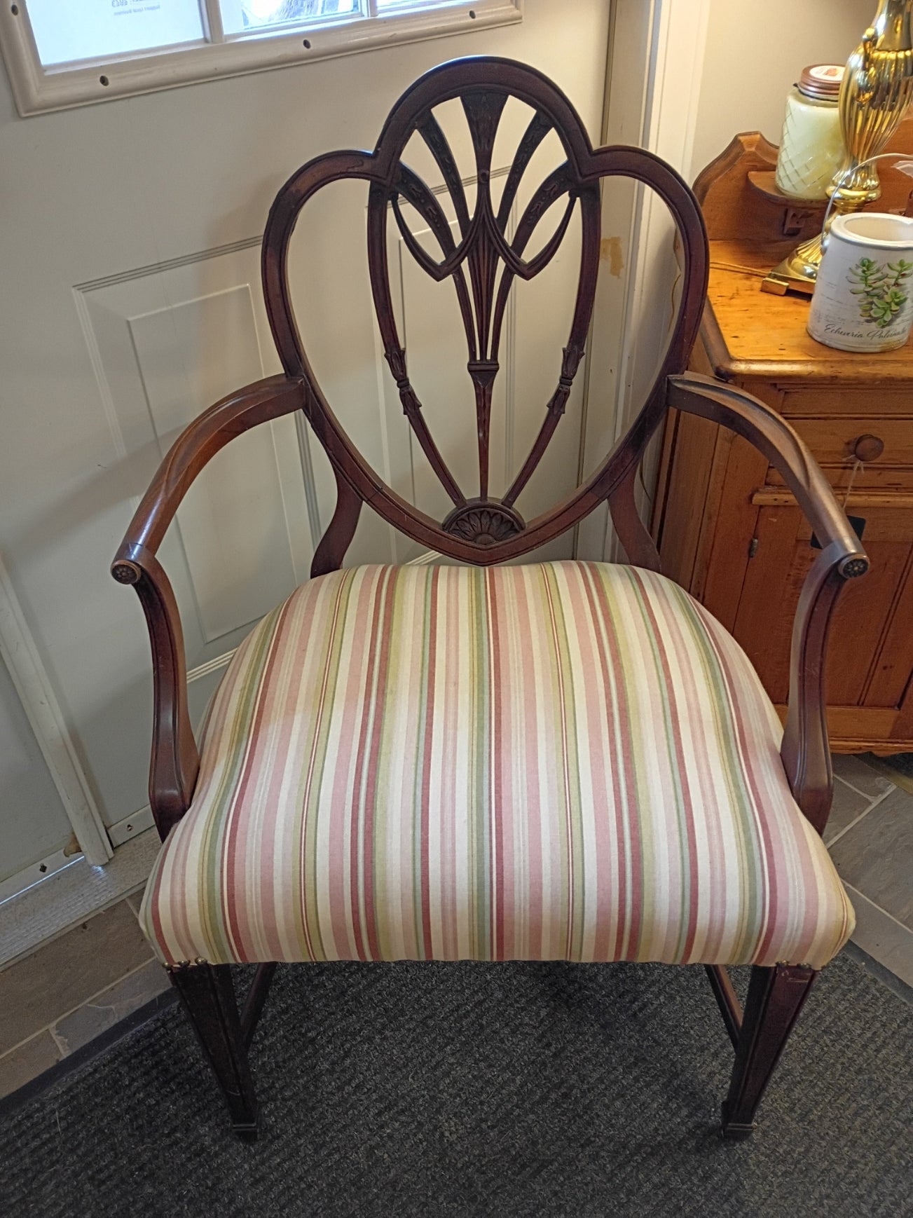 Accent Chair w/ Striped Seat