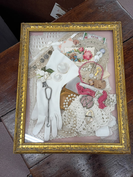 Antique Victorian Shadow Box
