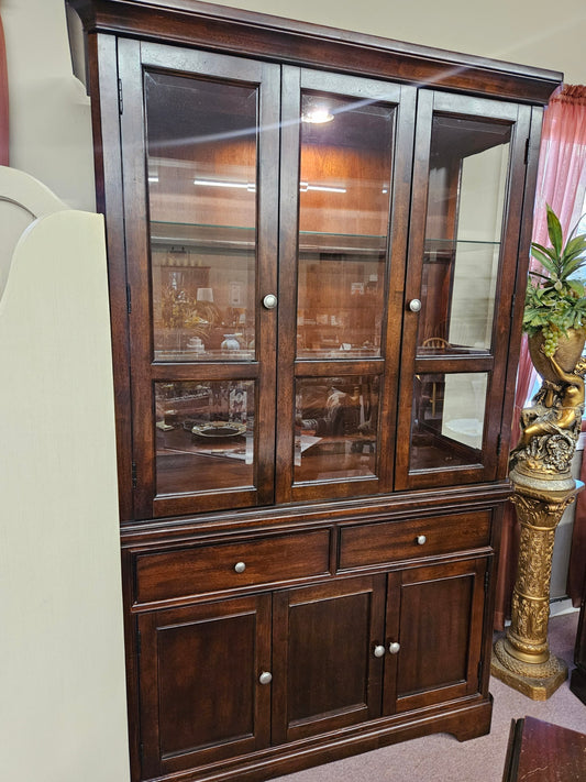 Lighted 2-Piece China Cabinet