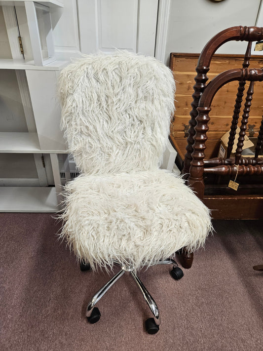 Adjustable, Faux Fur Office Chair
