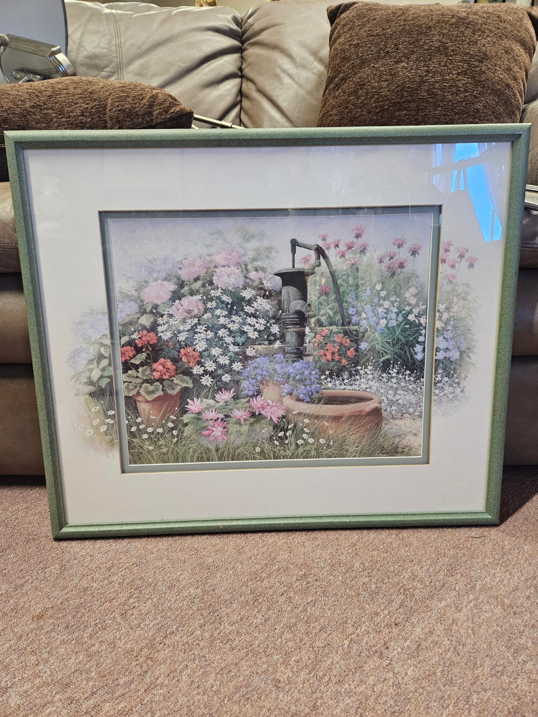 Garden Picture w/ Floral Matting