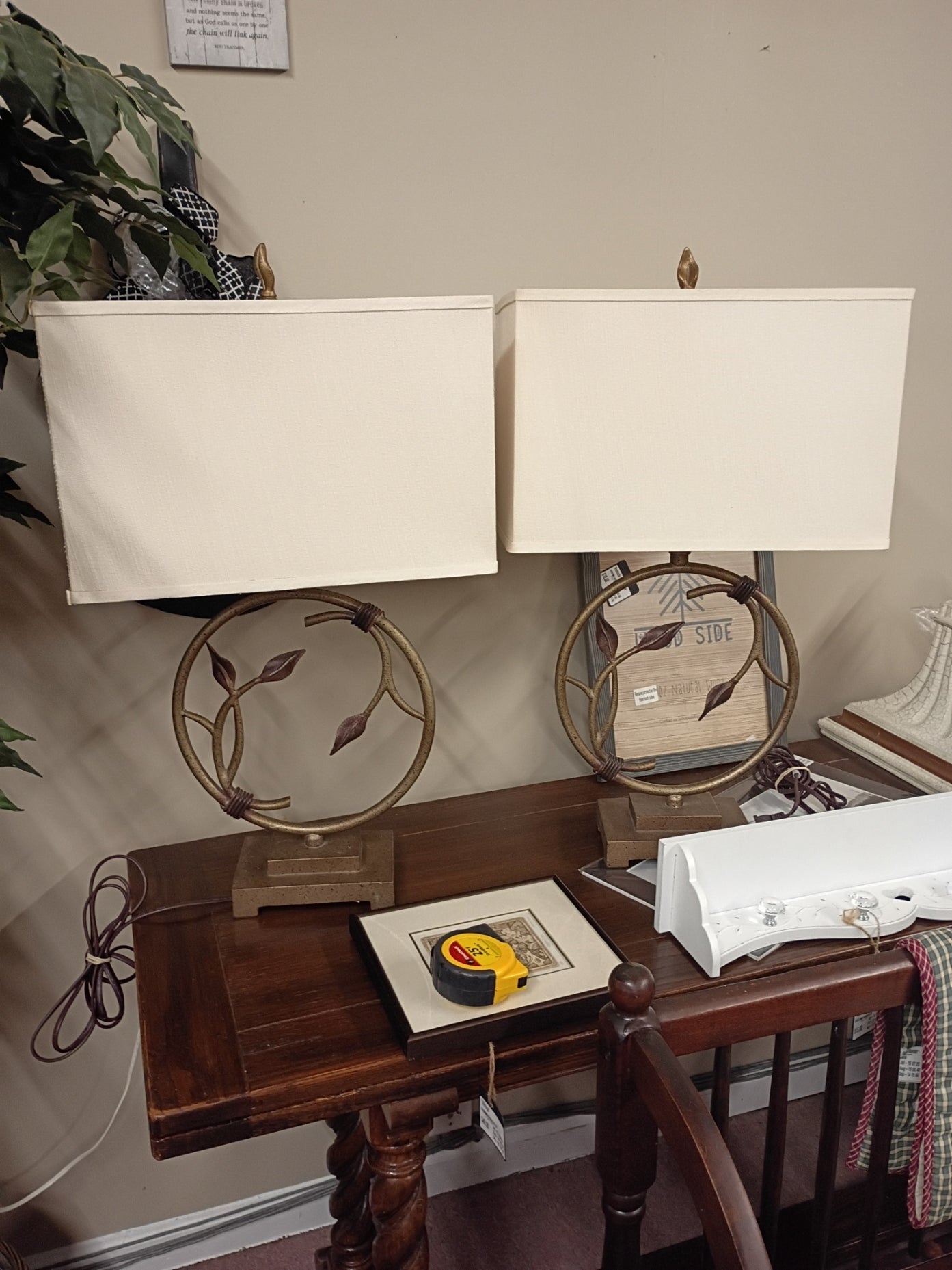 Pair of Circle Base Lamps