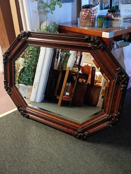 Mirror w/ Carved Wood Frame