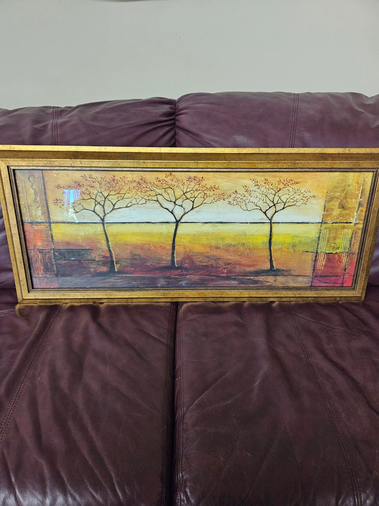 Tree Print in Brass Frame