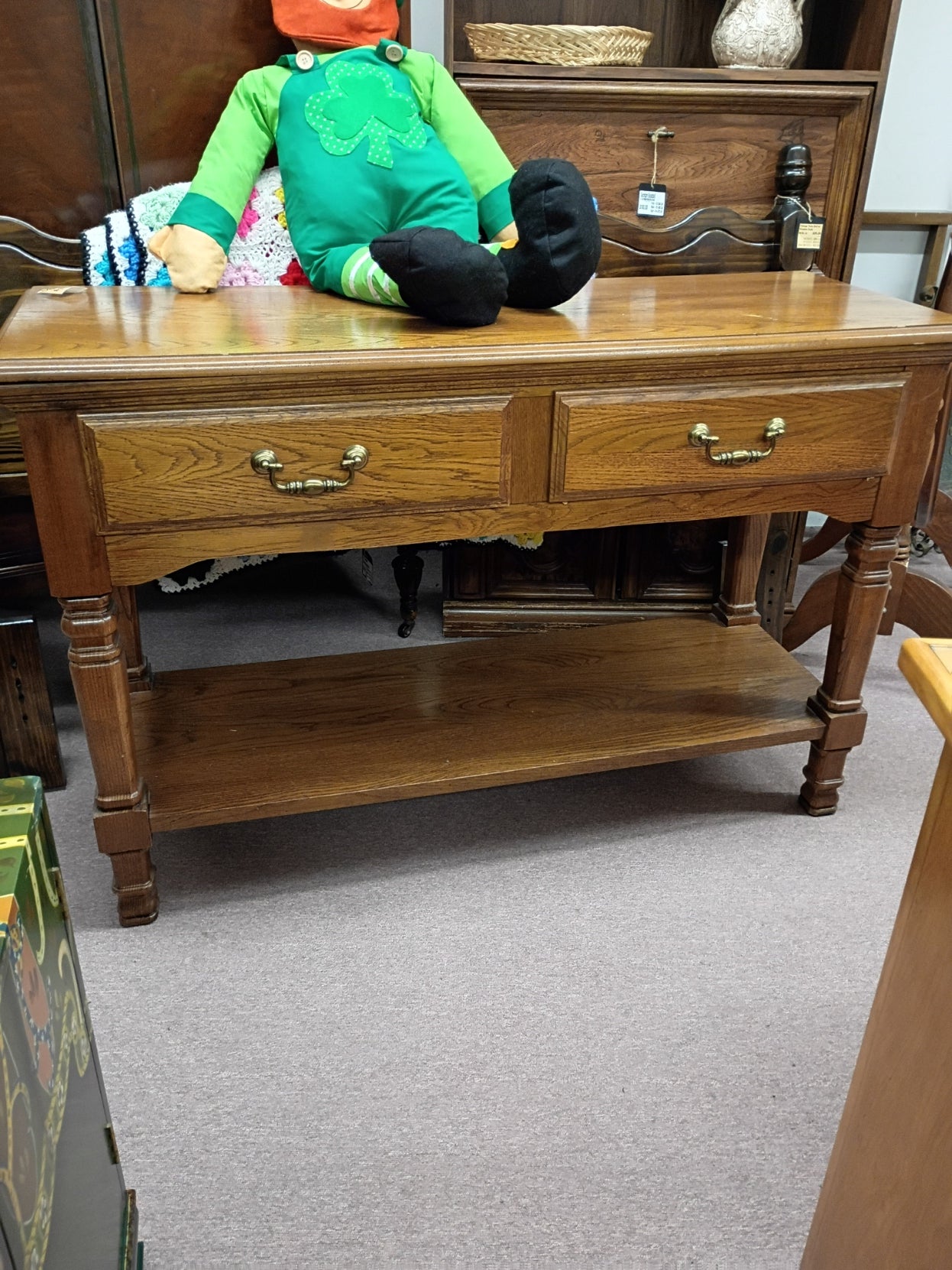 Oak Console Table