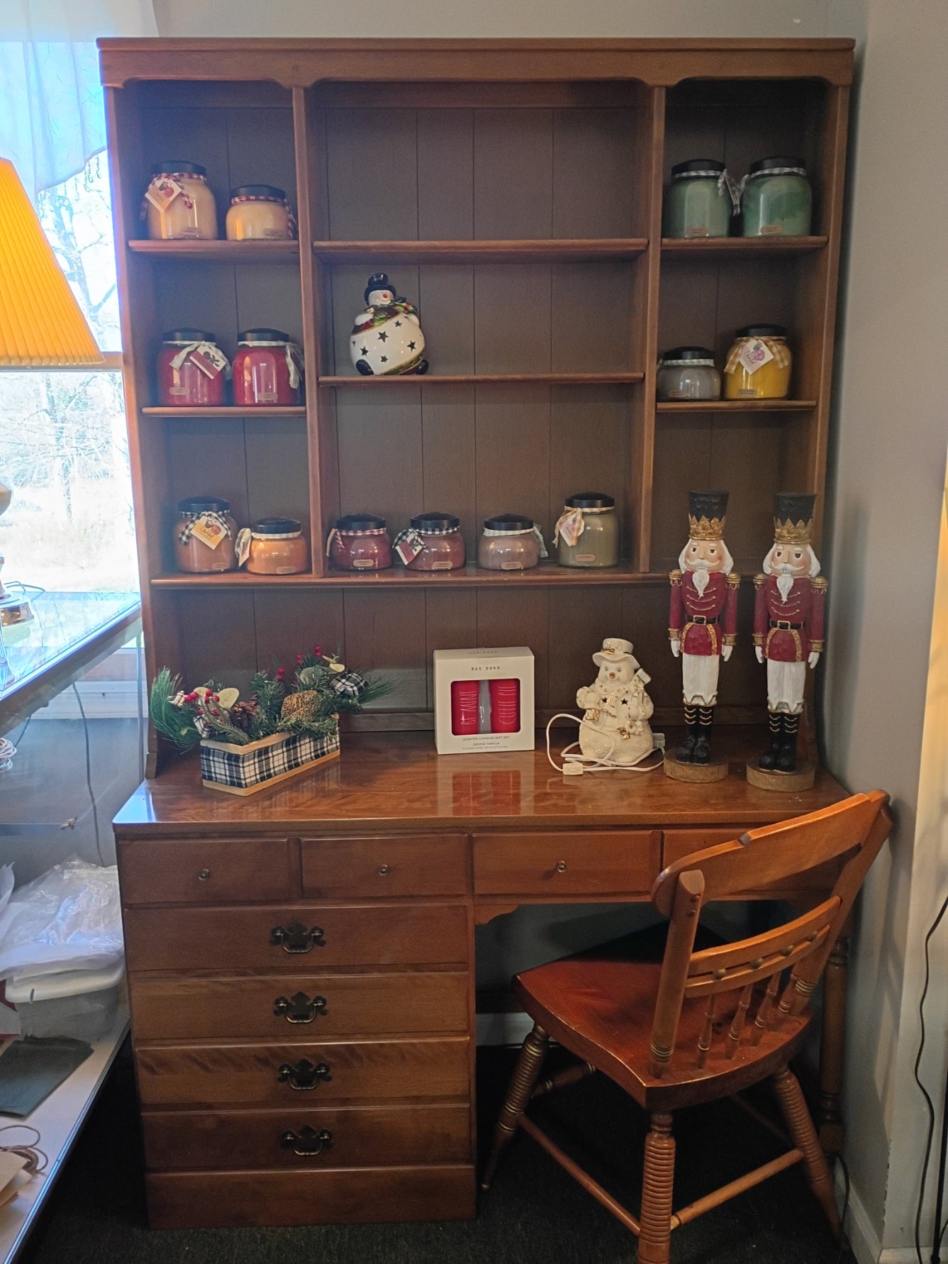 Ethan Allen Desk w/ Hutch and Chair