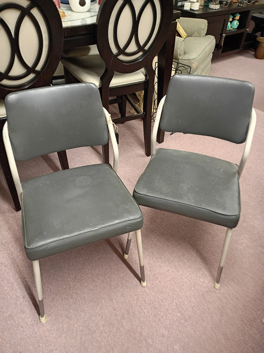 Set of 4 Gray, Vintage Chairs