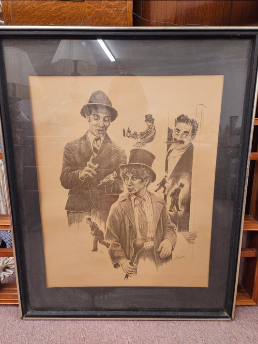 Framed Marx Brothers Artwork